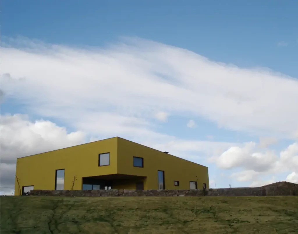 Exterior south porch of the eco house