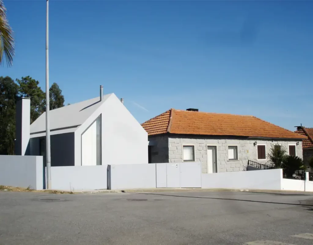 Street view of the house renovated and enlarged