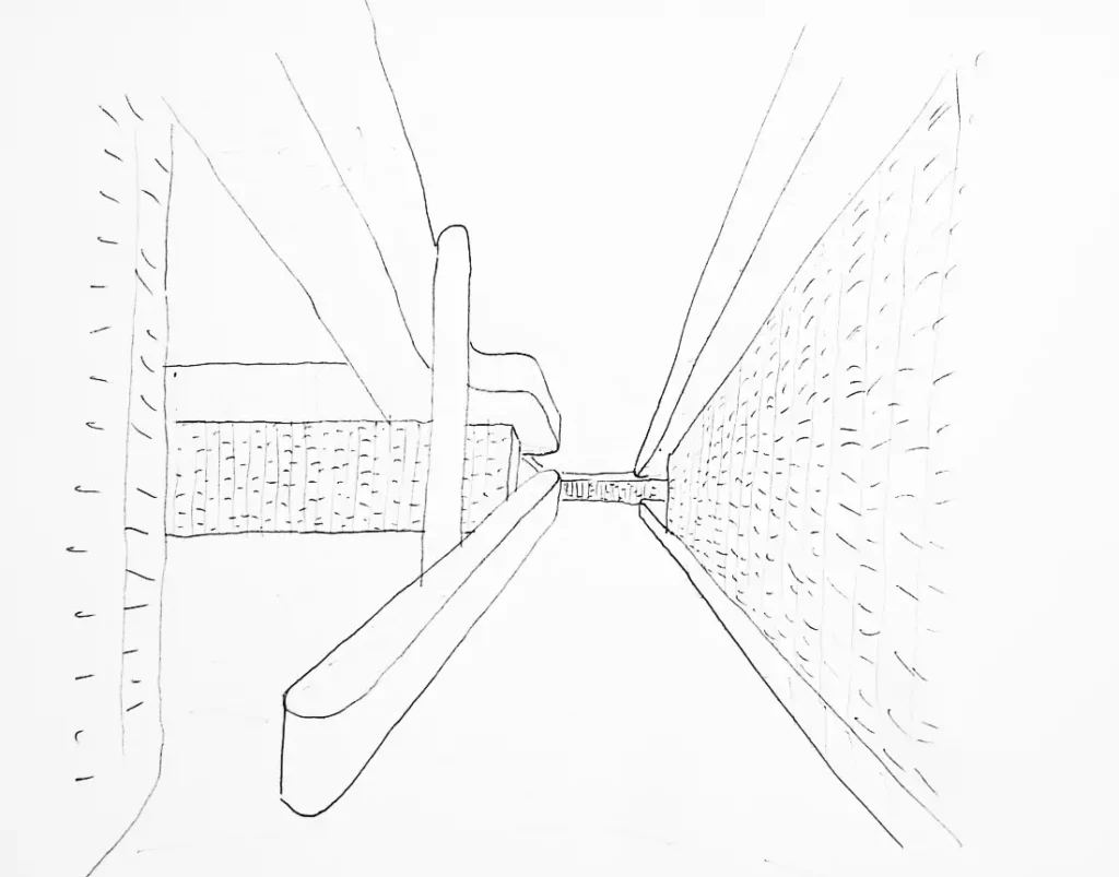 Architecture drawing showing the pharmacy interior