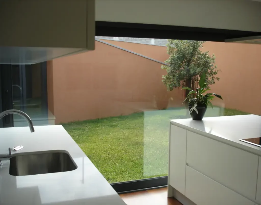 Kitchen overlooking the garden