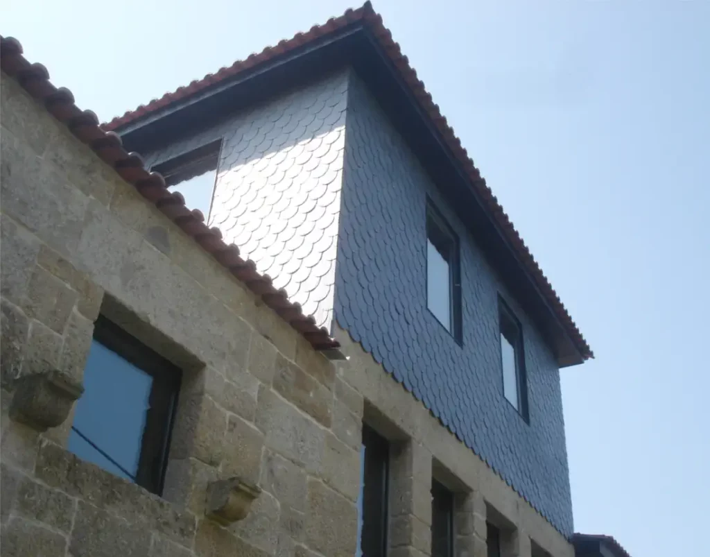 Granite and shale facade renovated