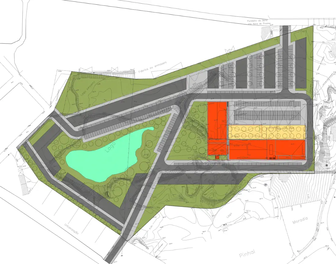 Plan of the property development in Arganil, Portugal