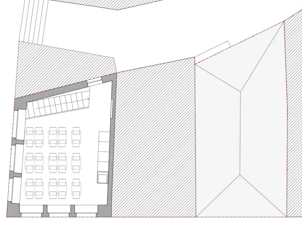 First floor plan of the restaurant