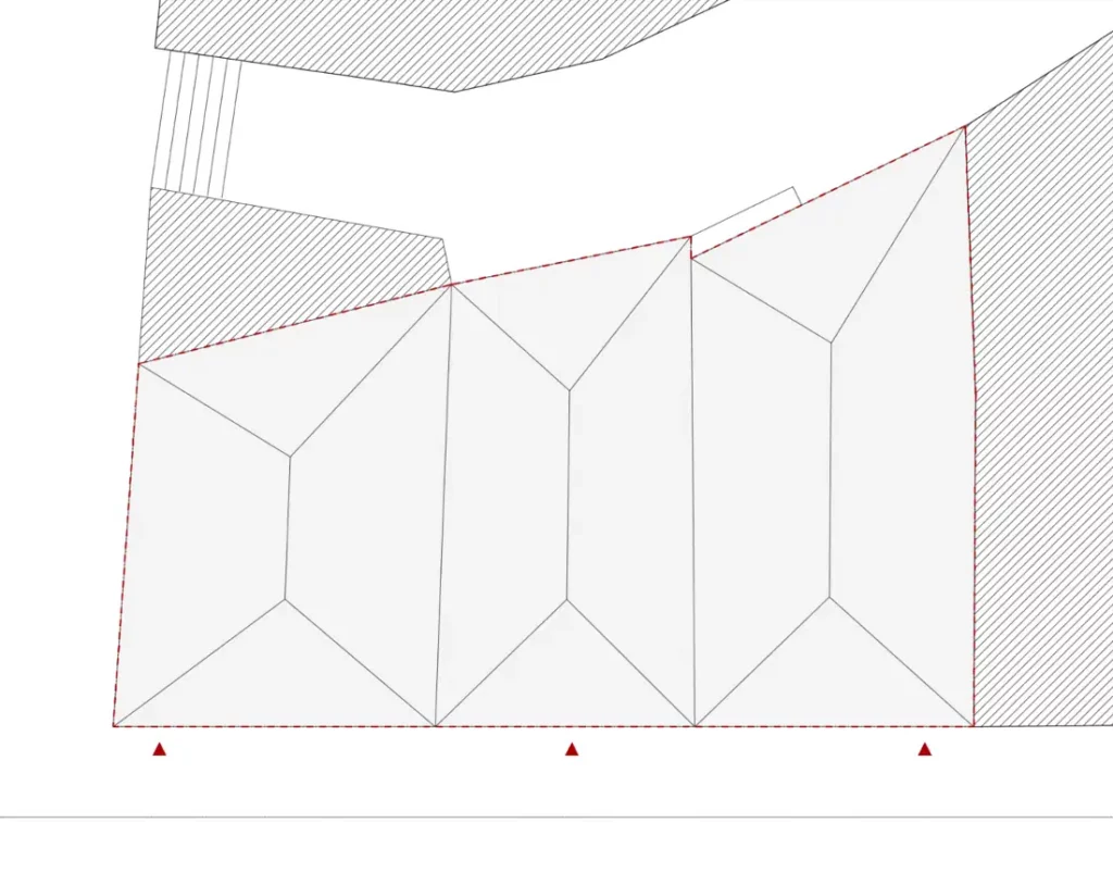 Roof´plan of the restaurant's building