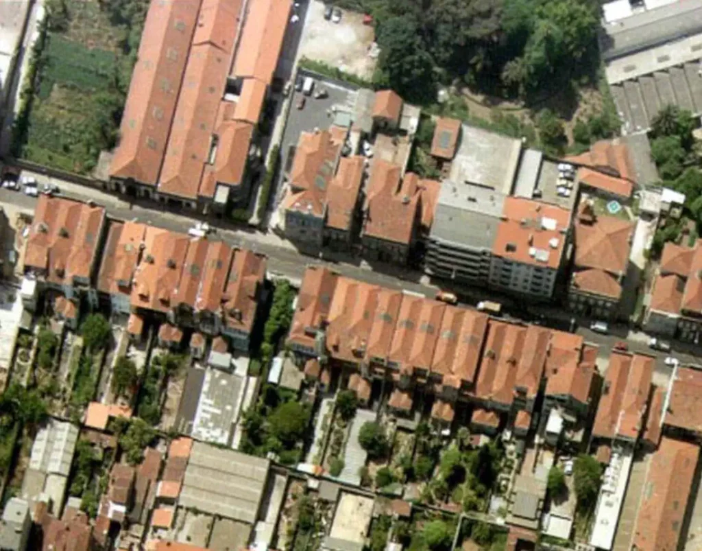 Aerial view of the XIX century building and surroundings