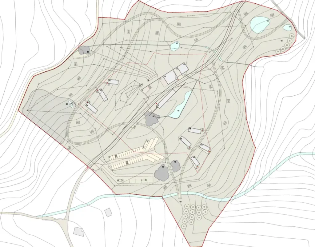 Plan of the Tree climbing park