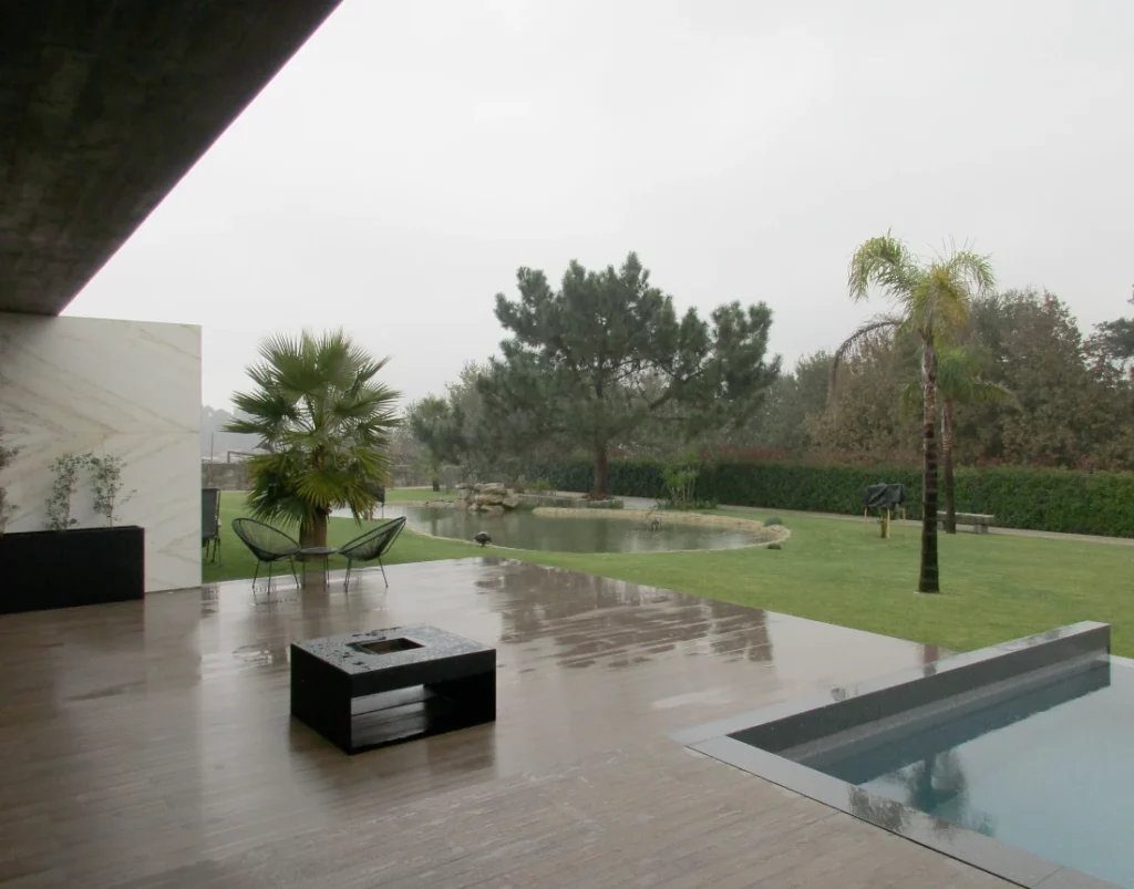 Living room terrace by the pool