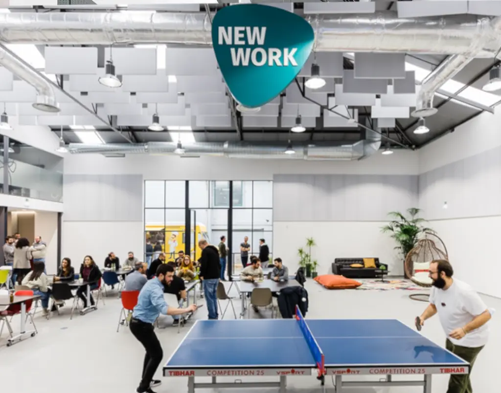 Flexible multi-purpose room at the New Work office.