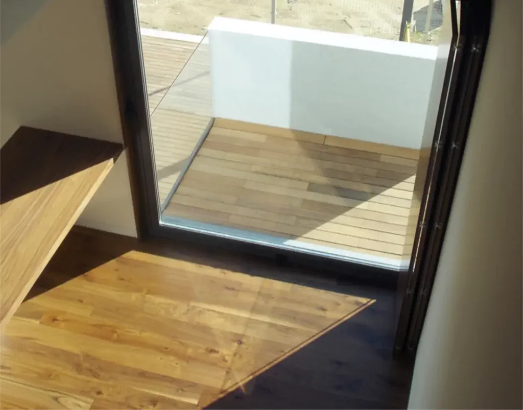 Balcony window of the modern house