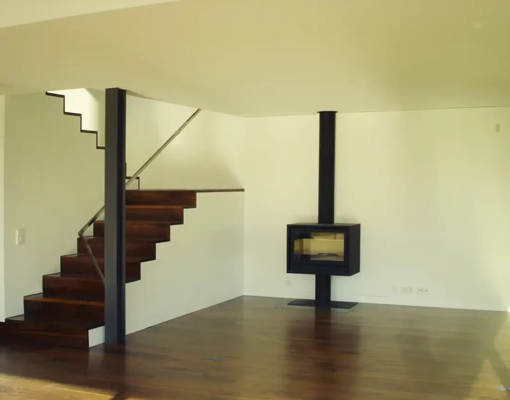 Living room with stairs of the modern house