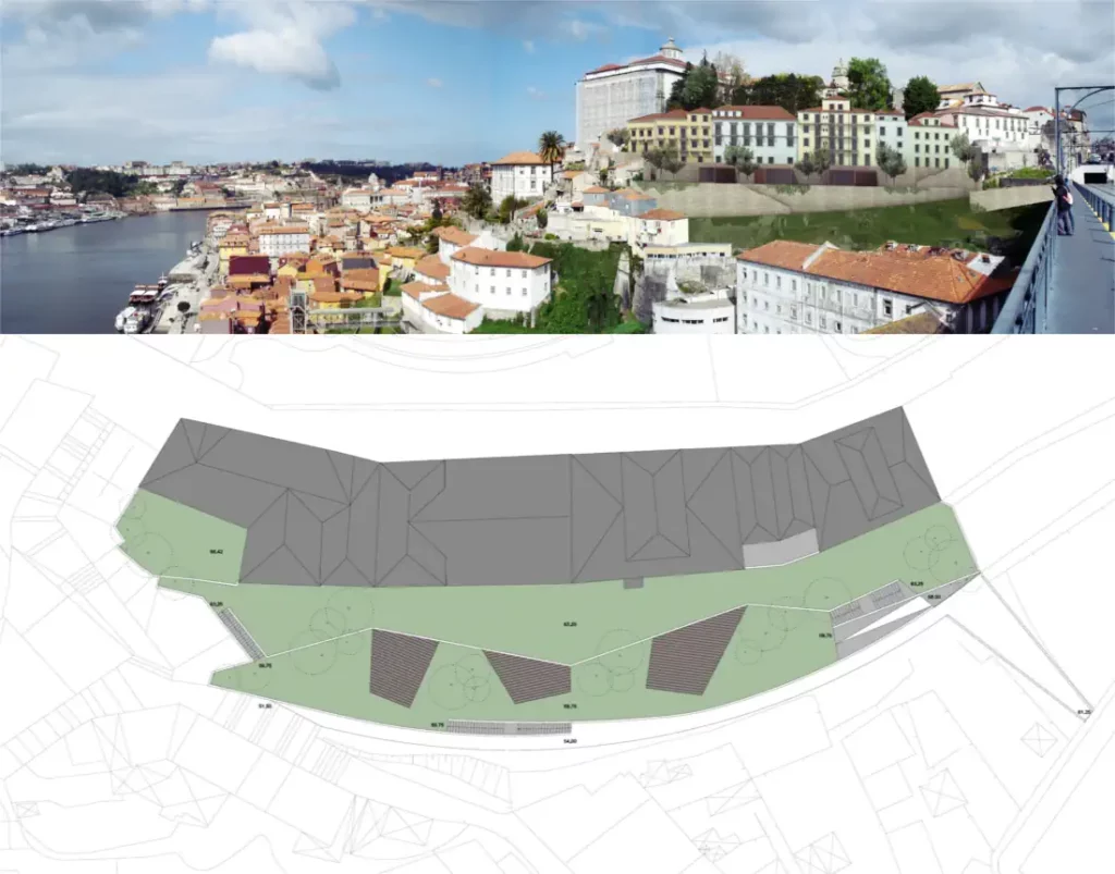 Roof Plan and view from D. Luis bridge