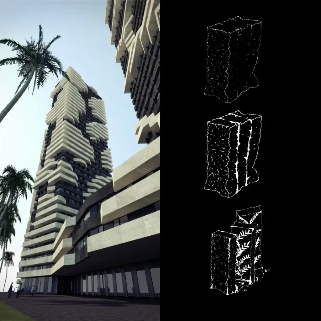 Residential towers architecture concept