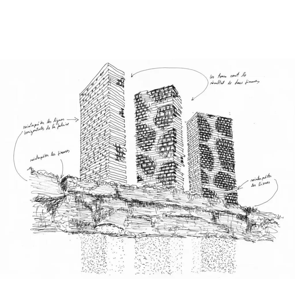 Skyscraper concept sketch