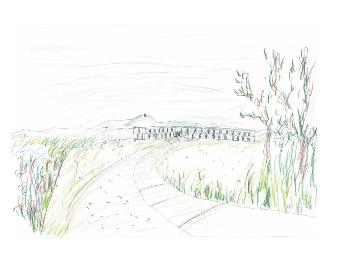 Architect's sketch of the continuing care unit