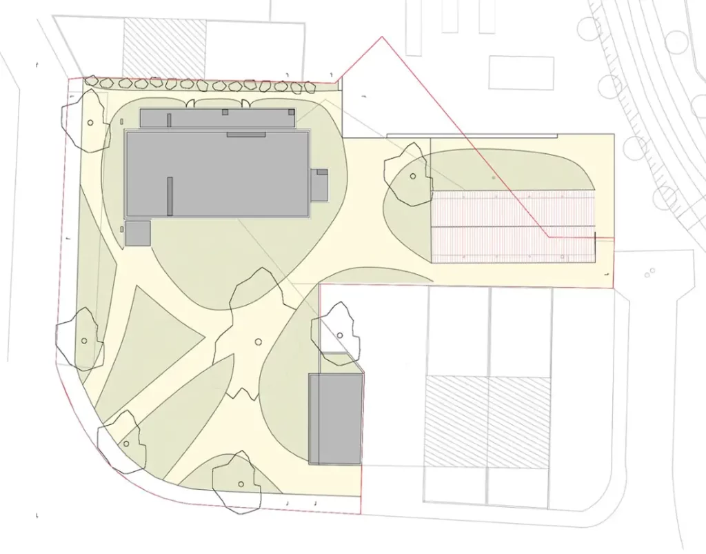 Project plan of the church and parish building