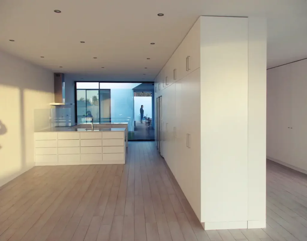 Kitchen with sunset light