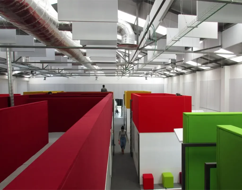 Office corridors with natural light