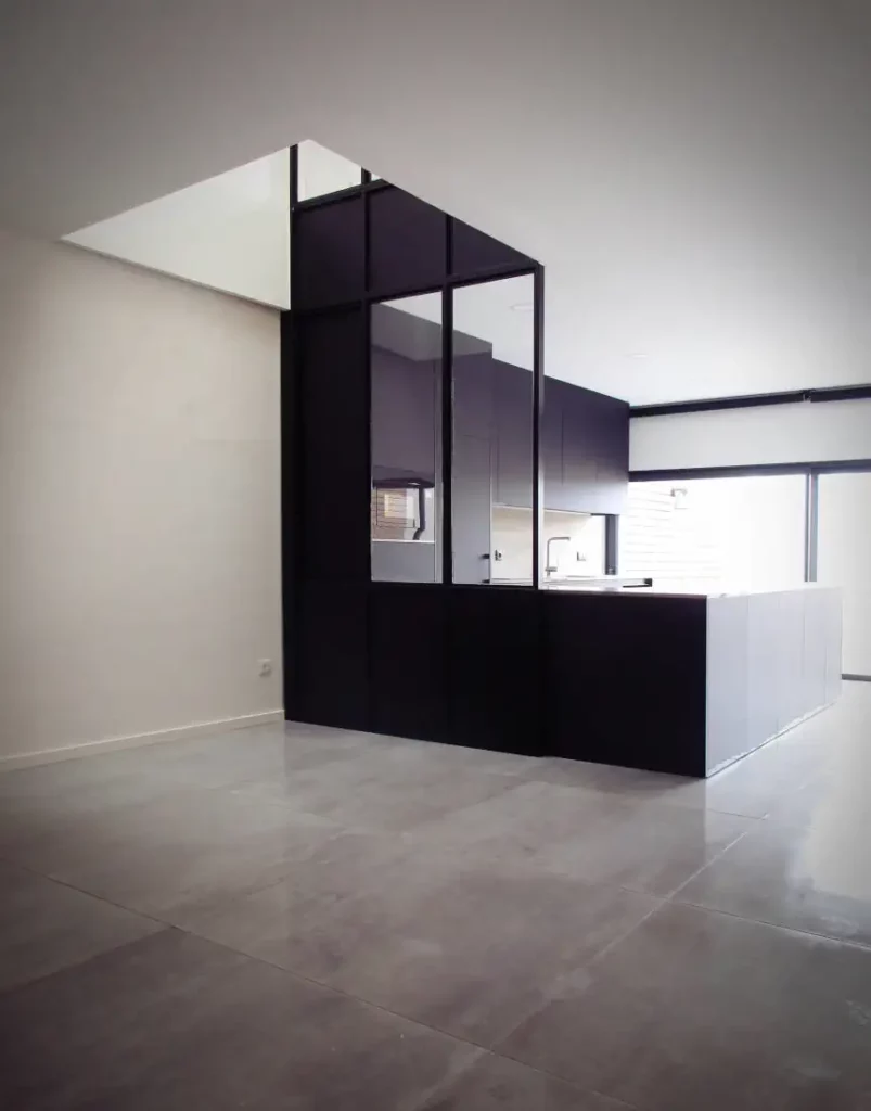 Kitchen with natural light from the windows and from above