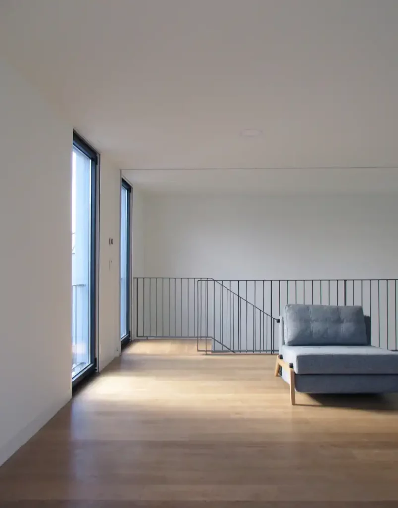 The natural light on the minimalist house