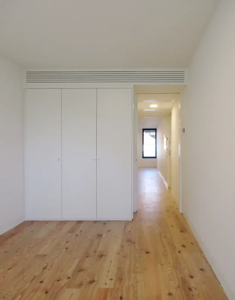 Apartment building with built in wardrobe