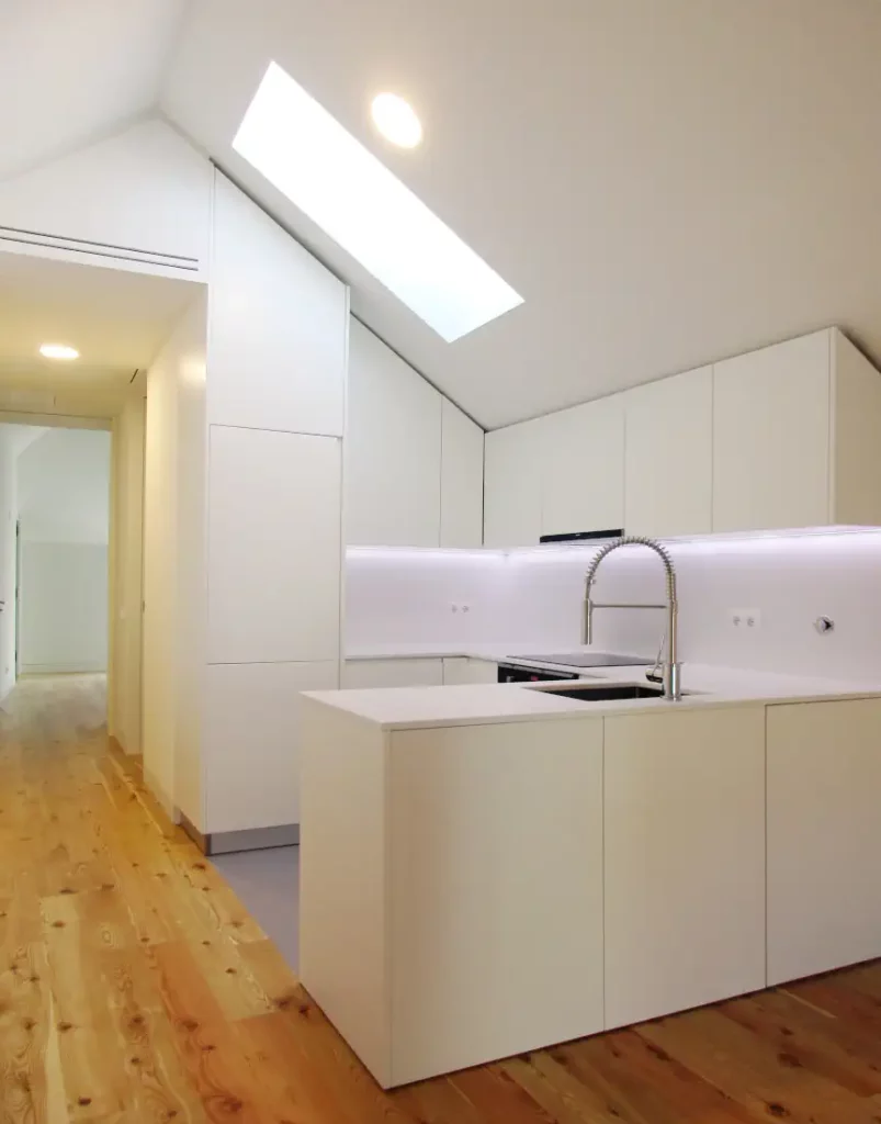 Open kitchen with natural light